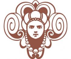 INDIGOS 4051095025054 Wandtattoo W253 Ornament 80 x 73 cm, braun