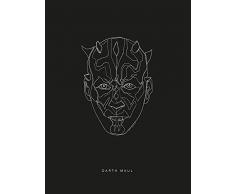 Komar Wandbild Star Wars Lines Dark Side Maul | Kinderzimmer, Jugendzimmer, Dekoration, Kunstdruck | ohne Rahmen | WB098-30x40 | Größe: 30 x 40 cm (Breite x Höhe)