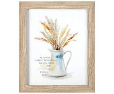 Dicksons Weizen im Krug Holz- und Glasbild, gerahmt, 61 x 51 cm, Naturbraun