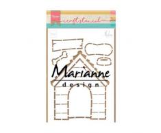 Marianne Design PS8030 Kunst und Handwerk Schablone Hundehütte von Marleen für Scrapbooking, Kartengestaltun und Papierbasteln, 21 x 15 cm