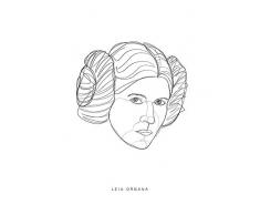 Komar Wandbild Star Wars Classic Force Faces Leia | Kinderzimmer, Jugendzimmer, Dekoration, Kunstdruck | ohne Rahmen | WB101-30x40 | Größe: 30 x 40 cm (Breite x Höhe)