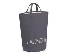 Zeller 14273 Wäschesammler, Polyester, ca. 35 x 35 x 53 cm, grau