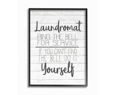 Stupell Industries Wäscheklammer, lustiges Wort, Schwarz/Weiß