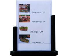 Securit Tisch Aufsteller - A5- Hartholz schwarz Lackiert