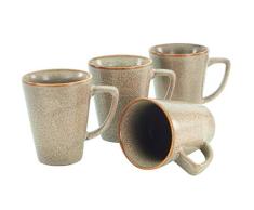 Creatable 22327, Serie Retro Style Glasuren, Geschirrset, Kaffeebecher 4 teilig, Steinzeug
