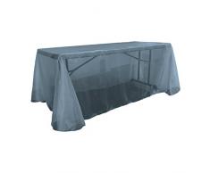 La Leinen Sheer Spiegel Organza Tischdecke, rechteckig, Polyester, blaugrün, 228.6 x 335.28 x 0.022 cm