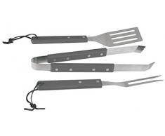 Contento 672041 Grillbesteck, Gabel, Zange und Wender, anthrazit