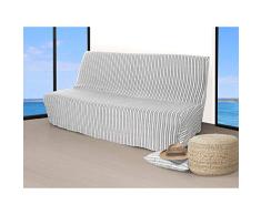Soleil docre Bezug Bettcouch Jacquard Breite 190 cm COTONADE hellgrau