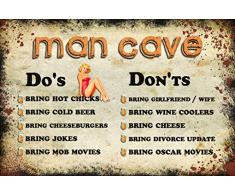 Schatzmix Man cave Rules, männer höhle Regeln blechschild