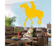 INDIGOS 4052166079006 Wandtattoo w456 Pferd Rodeo Wandaufkleber 120 x 118 cm, gold