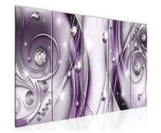 Bilder Abstrakt Bild Wandbild 150 x 60 cm Vlies - Leinwand Bild XXL Format Wandbilder Wohnzimmer Wohnung Deko Kunstdrucke Violett 5 Teilig - MADE IN GERMANY - Fertig zum Aufhängen 017956b