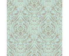 NuWallpaper Nomad Damask Tapete, Abziehen und Aufkleben, türkis