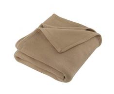 JMR Weiche, warme Fleecedecke, Überwurf, Mikrofaser-Plüschdecke für Zuhause, Couch, Bett, Camping, Reisen 90 x 90 beige