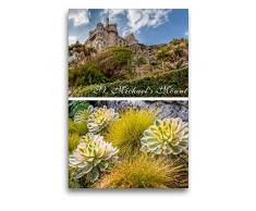 Premium Textil-Leinwand 50 x 75 cm Hoch-Format Die Gärten von St. Michaels Mount in Cornwall, England | Wandbild, HD-Bild auf Keilrahmen, Fertigbild auf hochwertigem Vlies, Leinwanddruck von Christian Müringer