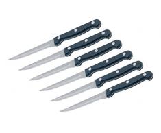Kitchen Craft Steakmesser, Edelstahl, Silber/schwarz, 23 x 17.5 x 1.5 cm, 6-Einheiten