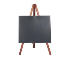 Securit 24cm x 15cm Mini Staffelei Kreidetafel mit lackiertem Holz inklusive 1. Kreidestift Mahaghoni