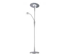 Trio Leuchten Stehleuchte, Integriert, 30 W, Nickel matt, 60 x 35 x 180 cm