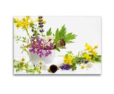 Premium Textil-Leinwand 120 x 80 cm Quer-Format Sommer Kräuter | Wandbild, HD-Bild auf Keilrahmen, Fertigbild auf hochwertigem Vlies, Leinwanddruck von Avianaarts Design Fotografie by Tanja Riedel