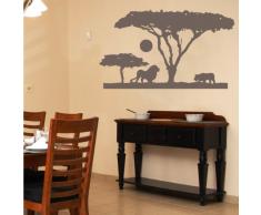 INDIGOS 4052166116190 Wandtattoo w552 Afrika / Steppe Wandaufkleber 120 x 66 cm, braun