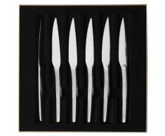 Guy Degrenne 206295 Set mit 6 Steakmessern, matt, Schwarz