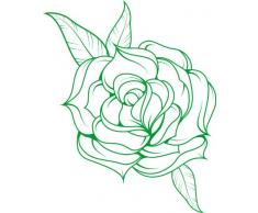 INDIGOS 4051095058434 Wandtattoo w623 Blümen Wandaufkleber in 3 Größen, 120 x 66 cm, grün