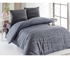 Eponj Home Bettwäsche-Set für Doppelbett 220 x 220 cm grau