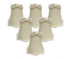 Royal Designs CS-508EG-6 Kronleuchter-Lampenschirm, 6-eckig, 6 Stück, Eierschalen, 6,3 x 12,7 x 11,4 cm