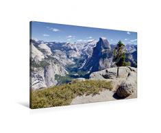 Calvendo Premium Textil-Leinwand 90 cm x 60 cm quer, Yosemite Valley Bezaubernde Aussicht | Wandbild, Bild auf Keilrahmen, Fertigbild auf echter Leinwand. Faszinierende Landschaft Orte Orte
