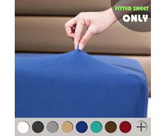 Cosmoplus Strickbettlaken-Set für Babybett, 2 Stück, dehnbar, für Jungen und Mädchen, universell gestrickt, passend für Standard-Baby-Kinderbett, Matratze, Grau/Rosa QUEEN navy