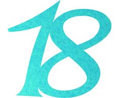 Petras Bastel News Streudeko, Fliz, Türkis, 18 x 12 x 3 cm, 25-Einheiten