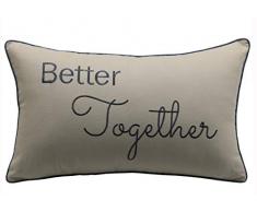 YugTex Kissenbezüge Life is Better on The Porch bestickt Überwurf Kissenbezug für Strandliebhaber Einweihungsgeschenk Kissen Überwurfkissen Strand Geschenk nautische Geschenke 12X20 Better Togther(ivory)