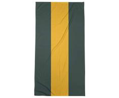 ArtVerse NFS Bay Football Stripes Strandtuch, Poly/Baumwolle, 36 x 72, Grün und Gelb