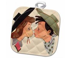 3dRose Topflappen, weiß, 20,3 x 20,3 cm