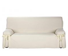Martina Home Riga Sofabezug mit Schleife 2 Plätze ekrü