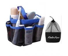 Greenery Premium Oxford Tuch Mesh-Tasche Organizer 8 Taschen Robuster Badezimmer Storage Bag Pouch WC-Waschen Tasche für Kosmetika, Toilettenartikel, Handtücher, Pinsel, Spielzeug, etc.