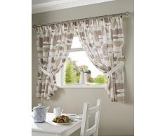 Bistro 12401269 Küchenvorhang, Polyester, Mokka, 46 x 42-Inch