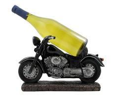 Home-n-Gifts Classic Motorrad Weinflaschenhalter Statue für Vintage Bike & Chopper Modell Skulpturen als Bar Oder Küche Decor Tischplatte, Steht & Racks und Dekorative Geschenke für Biker
