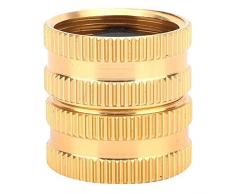 Maxmartt Wasserhahn-Verbindungsstück für Wasserhahn, 1,9 cm, Messing, doppelter Drehgelenk, mit Dichtung, 4 Stück