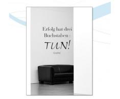 INDIGOS WG30014-61 Wandtattoo w014 Spruch Goethe Erfolg hat drei Buchstaben Tun 120 x 110, gruen