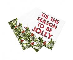 Talking Tables Botanisch Der Weihnachtsmann, Paper, Multicolor, 0.02 x 0.12 x 0.14 cm