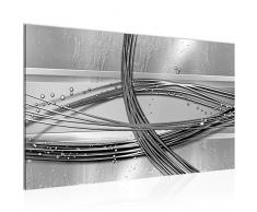 Bilder Abstrakt Wandbild Vlies - Leinwand Bild XXL Format Wandbilder Wohnzimmer Wohnung Deko Kunstdrucke Grau 1 Teilig - MADE IN GERMANY - Fertig zum Aufhängen 103614c