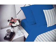 Elegant Italian Bed Linen Bettwäsche, Royal Blau, 100% Mikrofaser, DOPPELTE
