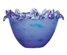 OK Lighting Blau Glas Deko Schale Obstschale