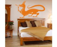 INDIGOS 4052166093217 Wandtattoo w492 Drachen Monster Wandaufkleber 120 x 70 cm, orange