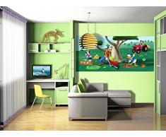 AG Design FTDh 0621 Mickey Mouse Disney, Papier Fototapete Kinderzimmer - 202x90 cm - 1 Teil, Papier, multicolor, 0,1 x 202 x 90 cm