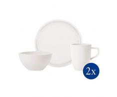 Villeroy & Boch - Artesano Original Frühstücks-Set, 6 tlg., Premium Porzellan, spülmaschinen-, mikrowellengeeignet, weiß