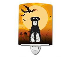 Carolines Treasures Halloween Standard Schnauzer Salz und Pfeffer Keramik Nachtlicht, 15,2 x 10,2 cm, Mehrfarbig