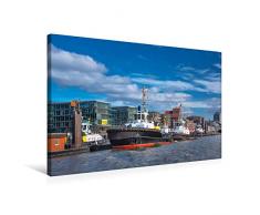 Premium Textil-Leinwand 75 x 50 cm Quer-Format Die Hafenschlepper | Wandbild, HD-Bild auf Keilrahmen, Fertigbild auf hochwertigem Vlies, Leinwanddruck von Gabriele Krug