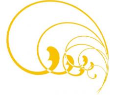 INDIGOS 4051095035800 Wandtattoo w327 Ranken Pflanzen Wandauskleber in 3 Größen, 80 x 74 cm, gold