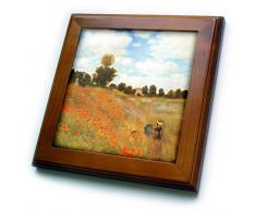 3dRose FT 126569 _ 1 Poppy Field at Argenteuil von Claude Monet, 1873 von Fliesen, 8 von 20,3 cm